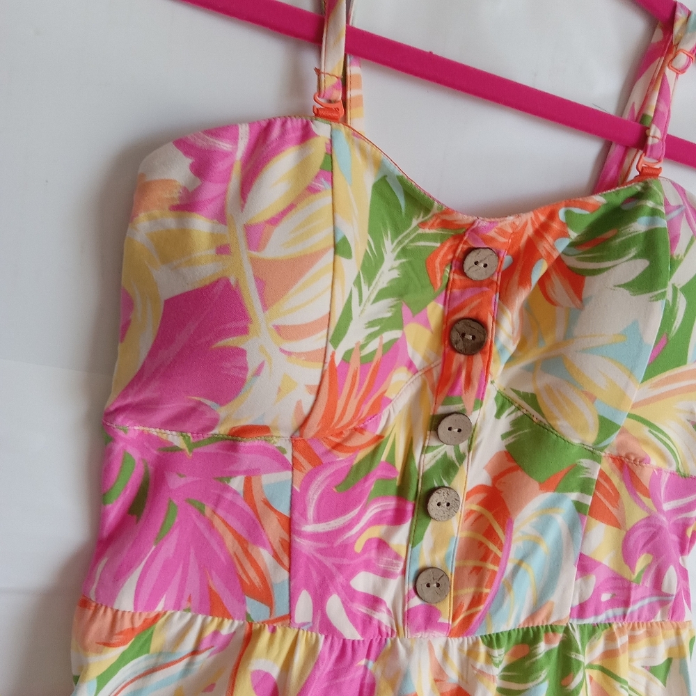 Tropical Floral Sundress Girl 7-9 - Picture 3 of 7
